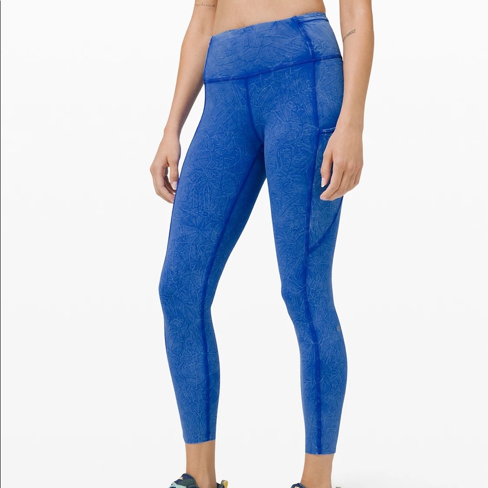 USED Lululemon Fast and Free High-Rise Tight *Ice Dye